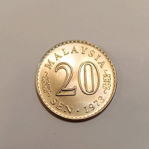 Malaysia 20 Sen Coin 1973 uncirculated (UNC)