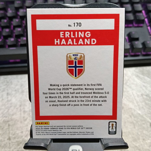 Erling Haaland Norway Donruss football card