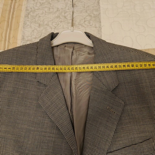 Men's classic Hugo Boss jacket used, grey and beige, XL-XXL