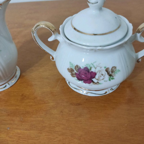 Porcelain sugar and milk set used, Russian brand