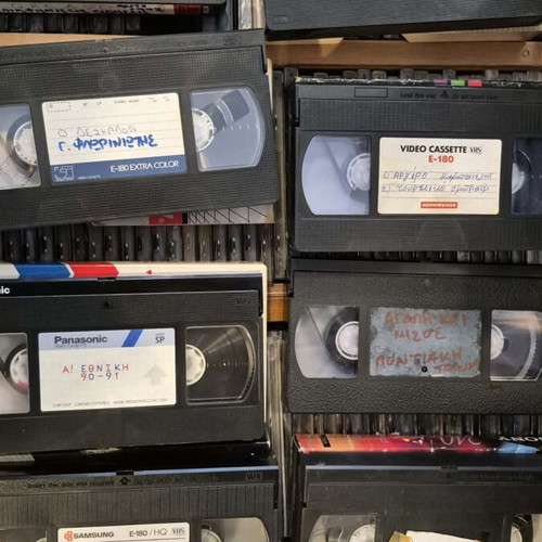 VHS tapes used, 21 Greek TV recordings from 80s and early 90s