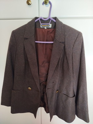 Daniel D. Vintage Pinstripe Jacket size 40 like new, gray and brown