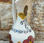 Χειροποίητη κεραμική κανάτα (λαγίνι) Λέσβου σαν καινούργιο, vintage μοτίβα