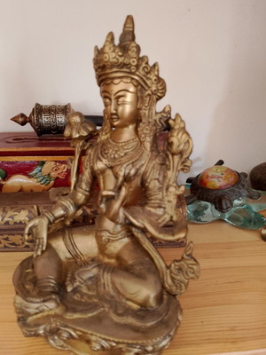 Brass Tara statue like new