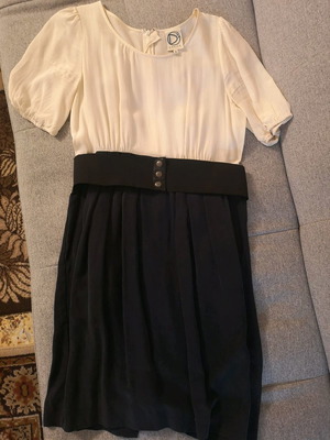 Silk dress Estel Collection used, black, size 2