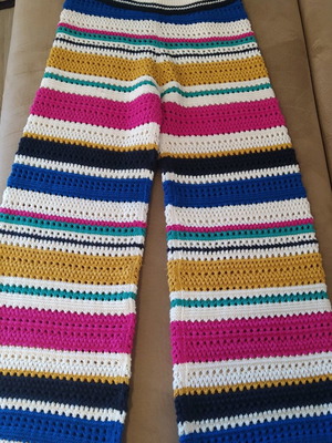 Zara crochet beach trousers new, size S, colorful