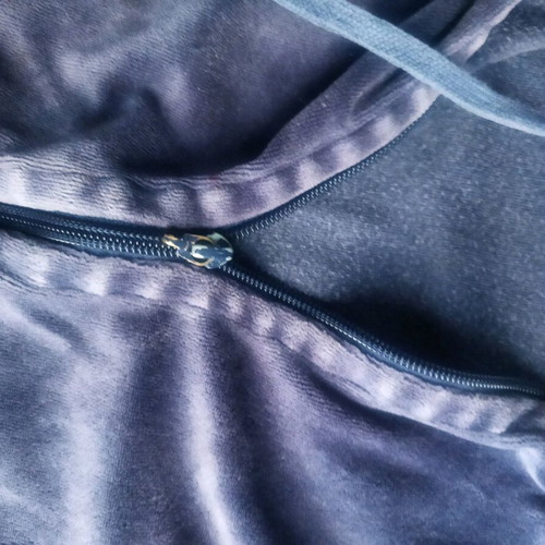 SugarFree cardigan used, blue, broken zipper
