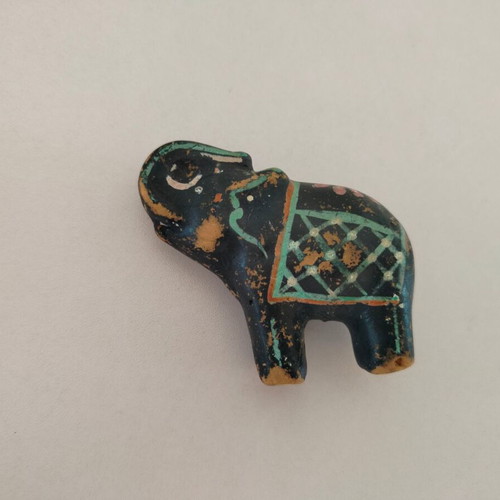 Ceramic decorative small elephant used with wear