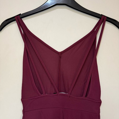 Bershka Bordeaux Jumpsuit size S with Open Back new