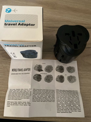 Universal travel adaptor with plug for all countries new