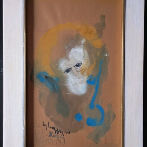 Mixed technique painting used by I. Korakianitou-Evangelinou