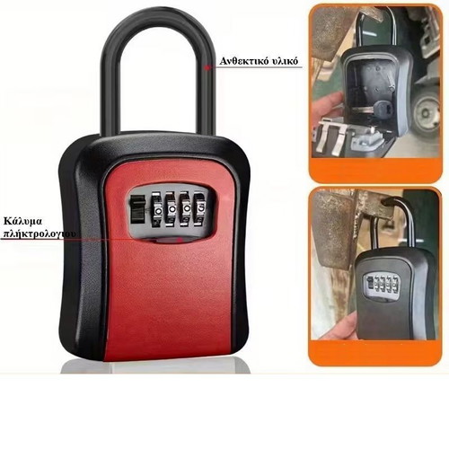 Hanging key box new with reinforced ABS, red