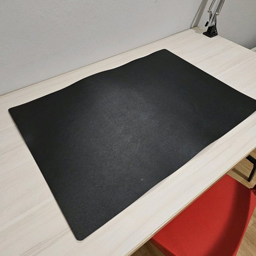 Desk mat used, black