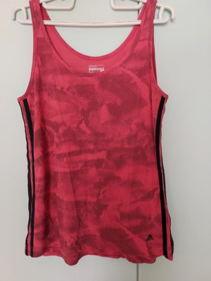 Adidas sleeveless top Medium like new, pink orange