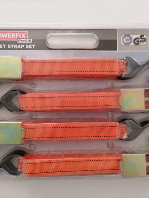 Profi ratchet strap set of 4 new, orange 5m load securing straps