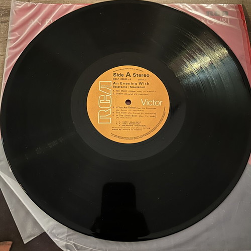 An Evening With Belafonte/Mouskouri vinyl used, folk