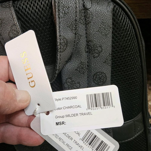 Guess backpack new, black and gray
