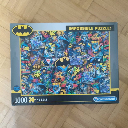 Impossible Batman Puzzle 1000 pieces in plexiglass frame like new
