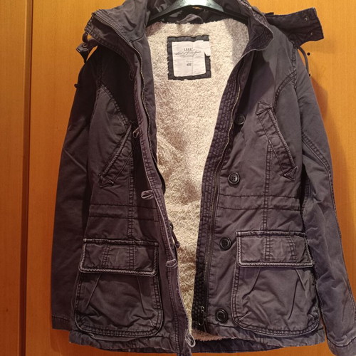 H&M winter jacket used, black and gray, EUR34