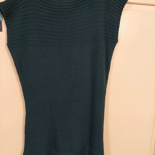 Knitted winter petrol dress used