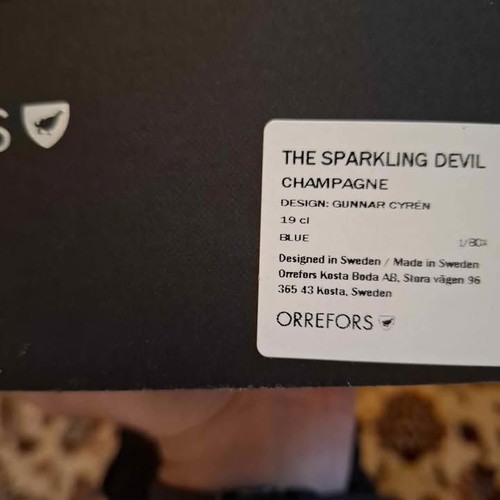 Orrefors The Sparkling Devil Blue & Clear glasses