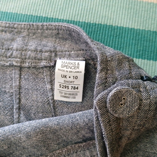 Καλοκαιρινό λινό παντελόνι κάπρι, Νο Μ, Marks & Spencer