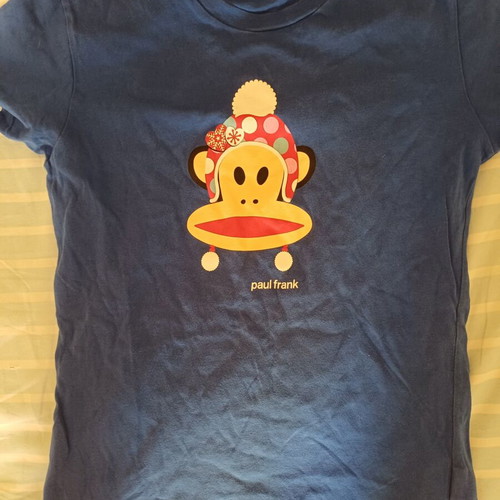 Paul Frank girls' T-shirt blue, like new, XS