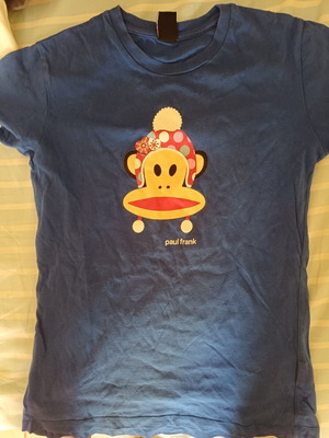 Paul Frank girls' T-shirt blue, like new, XS