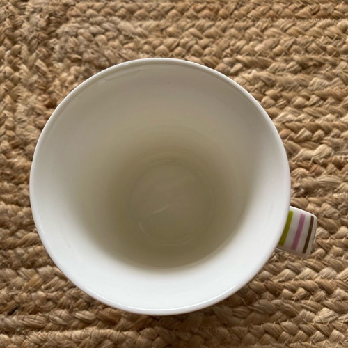 Striped colorful mug used