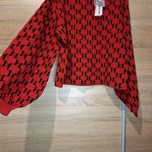Red knitted Karl Lagerfeld sweater Large new