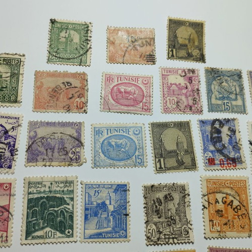 Tunisia 45 high-value stamps with 3 rare 1888 stamps