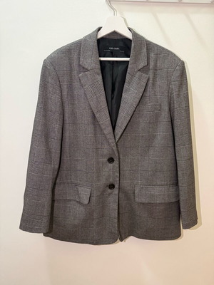 Oversized gray check blazer Zara Basic used, excellent condition