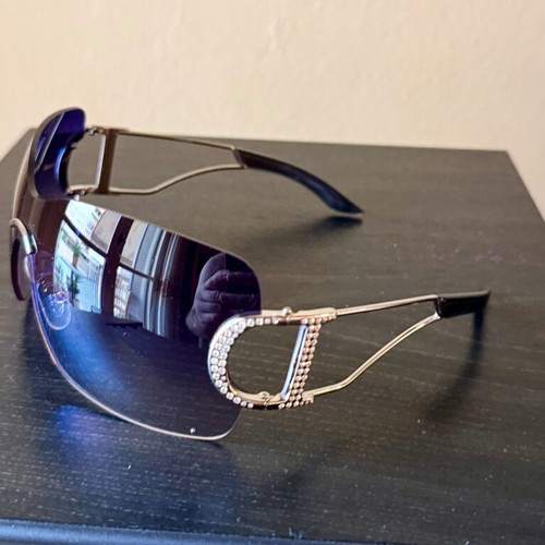 Dior women's sunglasses, blue and purple