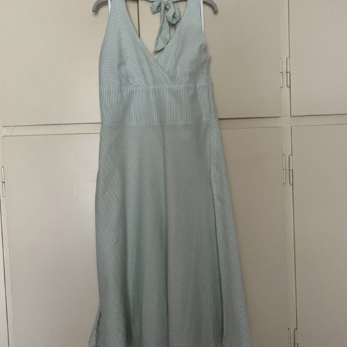 H&M backless dresses size 42 like new, gray and soft green