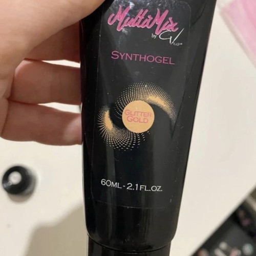 Poly gel sealed with glitter, per piece