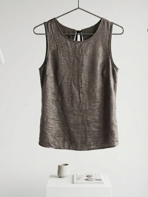 Sisley Sleeveless Top XS Like New Brown Bronze