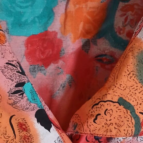 Bel Giorno vintage floral shirt with large collar