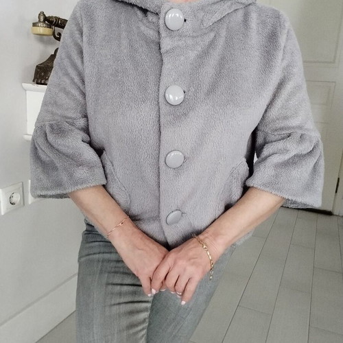 Vintage fleece jacket Aggressive Sprider like new, gray, size M