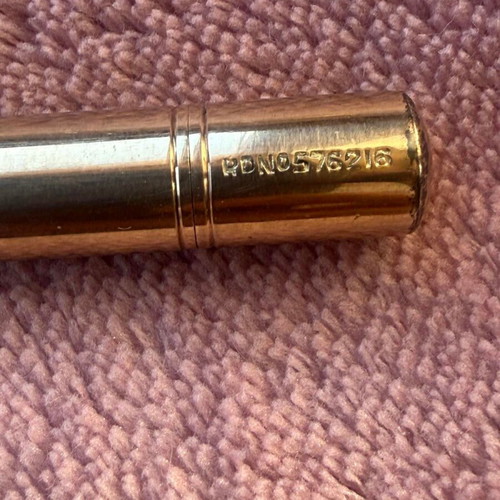 Gold pencil 375 9K 1930 England, used, 22.3 g