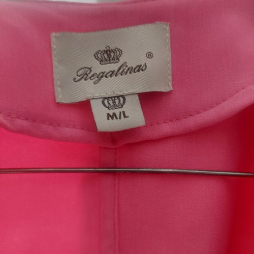 Regalinas pink women's blouse with puffed long sleeves