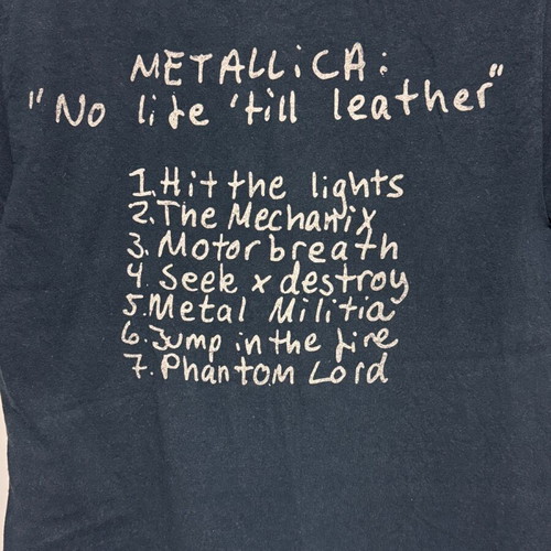 Metallica official t-shirt no life ‘till leather size S used black