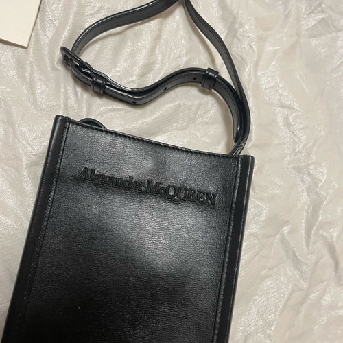 Alexander McQueen leather crossbody bag new black