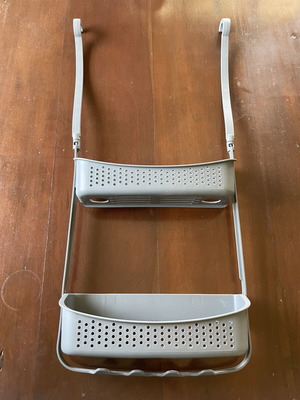 Practical Hanging Bathroom Shelf gray, 2 levels, like new