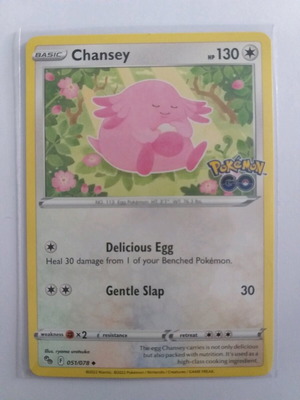 Pokemon Go Chansey Uncommon Card new in case