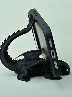 Δράκος Toothless 3D βάση τηλεφώνου και διακοσμητικό γραφείου χειροποίητο