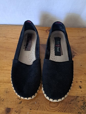 Black espadrilles, size 36, ballerina style