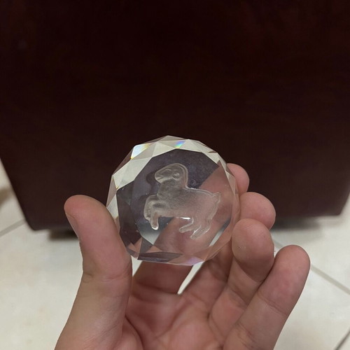 Crystal decorative Aries zodiac sign new with engraved design