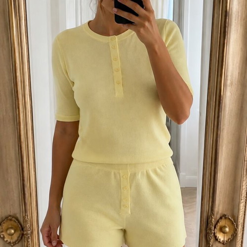 Zara yellow knit set XL
