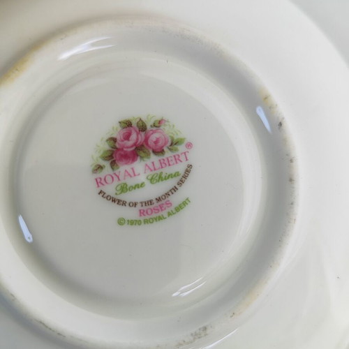 Royal Albert June Roses Coffee Cup and Saucer Fine Bone China New