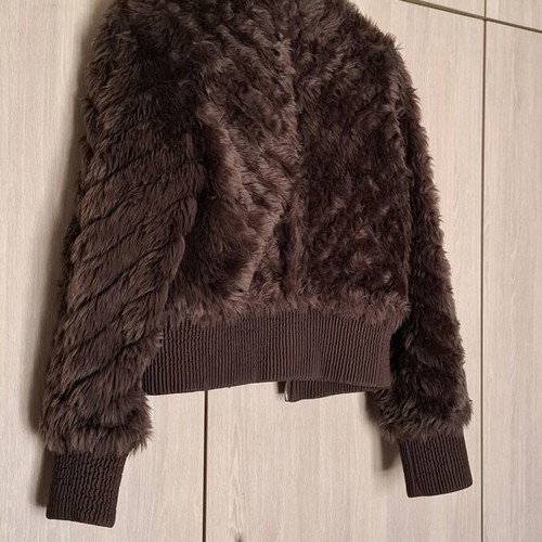 Fur jacket medium warm like new brown No.Small